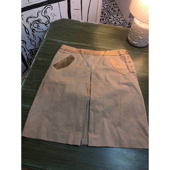 Whistles Women's Khaki A-Line Skirt - Size 10 - Picture 1 of 7